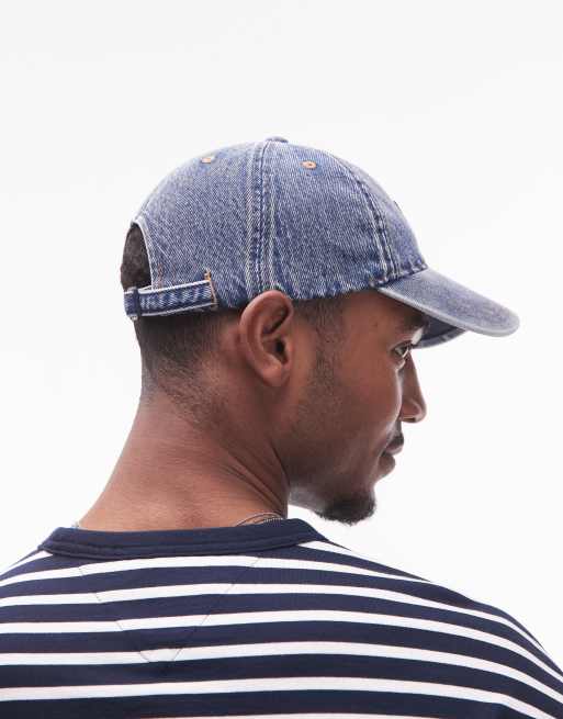 Tommy Jeans core flag denim cap in indigo blue, 2 of 3