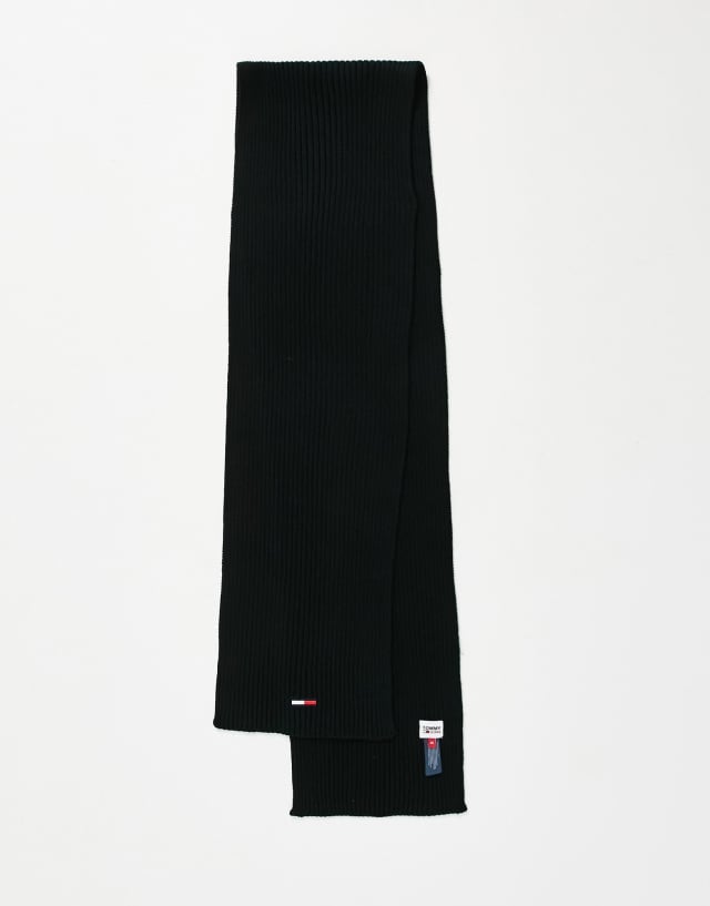 Tommy Jeans core flag scarf in black