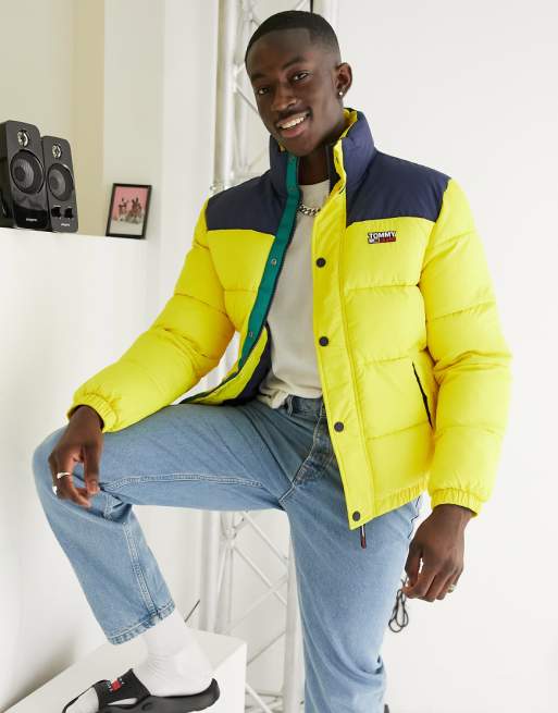 Tommy Jeans corp puffer jacket in yellow | ASOS