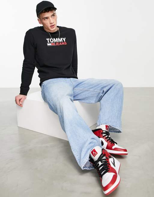 Tommy Jeans - Corp - Sweatshirt med logo i sort, 2 af 4