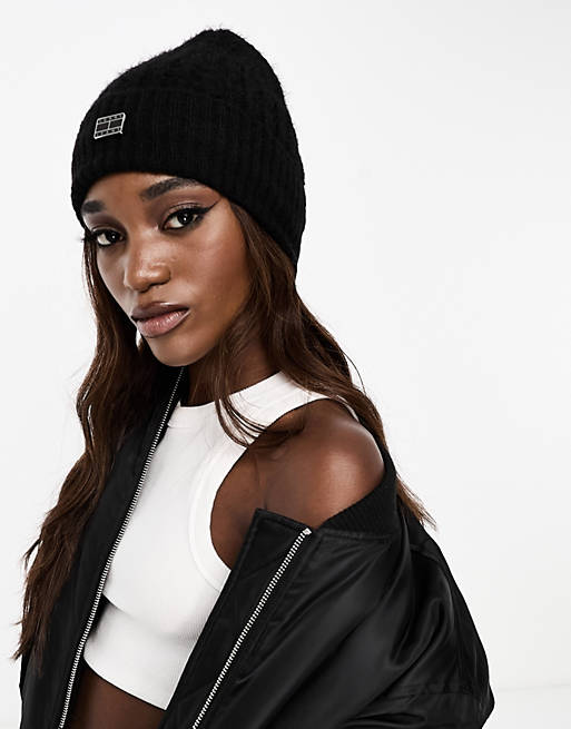 Tommy Jeans cosy knit beanie in black | ASOS