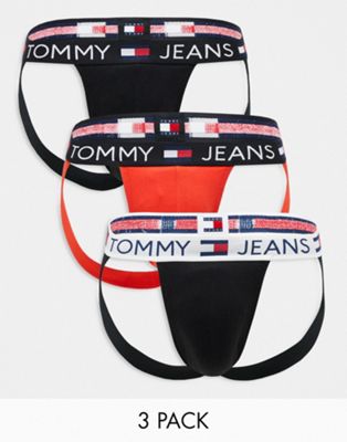 Tommy Jeans cotton essentials jock straps in multi