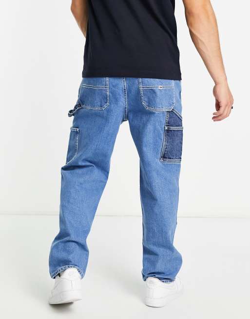 Tommy Jeans cotton skater carpenter jeans in blue - MBLUE