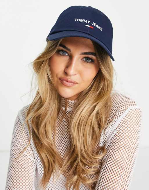Tommy Jeans cotton sports cap in navy NAVY ASOS