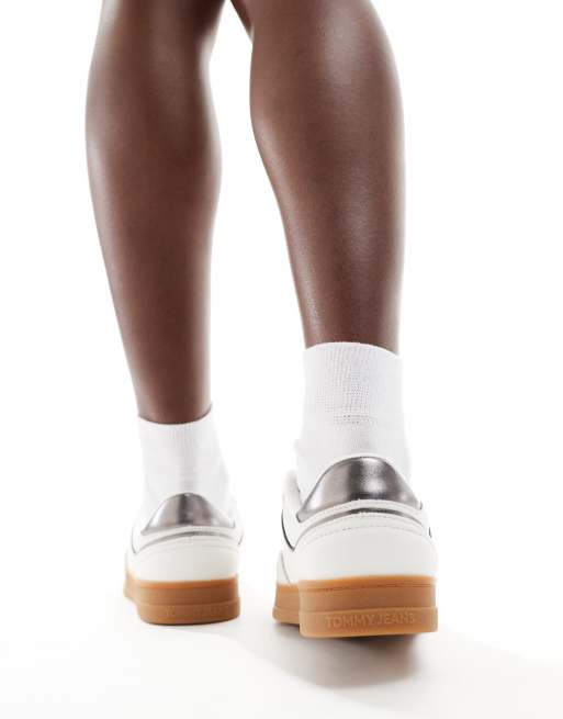 Tommy Jeans - Court - Sneakers bianche con suola in gomma, 4 di 5