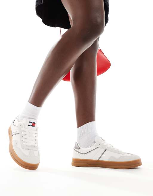 Tommy Jeans court trainers in white with gum sole, 5 of 5
