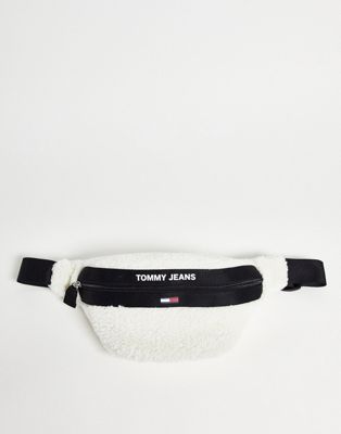 Tommy Jeans cozy capsule exclusive to ASOS sherpa crossbody bag in cream