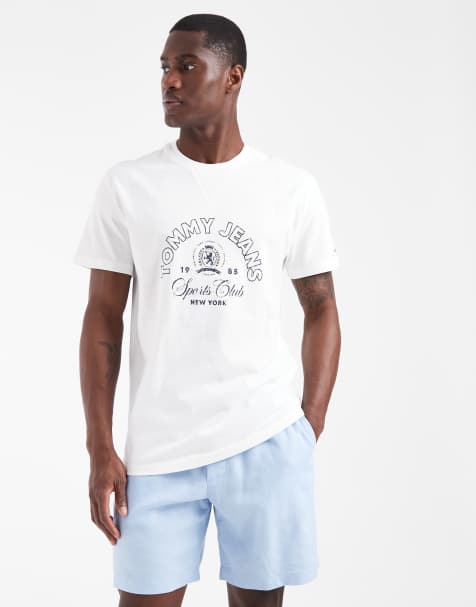 Tommy Jeans crest club t-shirt in white - view 1