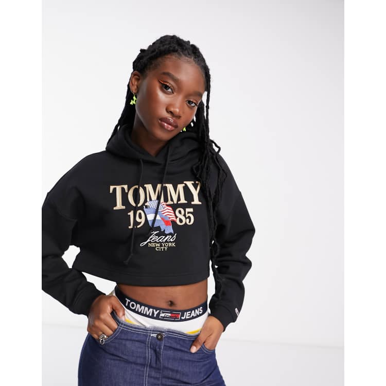 Tommy sale cropped hoodie