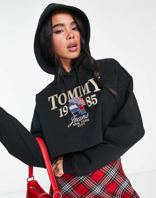 Tommy jeans tartan store hoodie