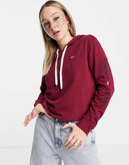 Tommy icons store cropped hoodie