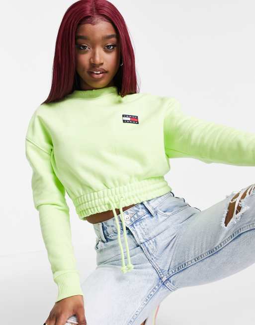 Tommy cropped clearance sweatshirt