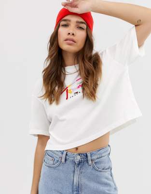 tommy jeans rainbow embroidered crew neck sweatshirt