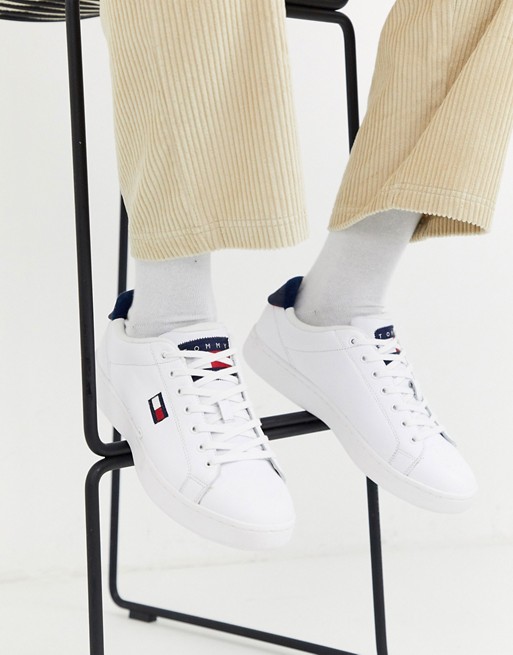 Tommy Jeans cupsole heritage trainer white