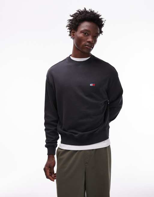 Tommy Jeans – Czarna bluza o pudełkowym luźnym kroju, 4 z 4