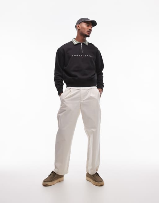 Tommy Jeans – Czarna bluza z zamkiem pod szyją i logo, 3 z 4
