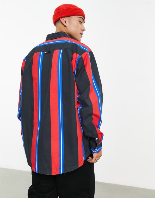 Tommy Jeans – Czarna koszula w paski, 4 z 4