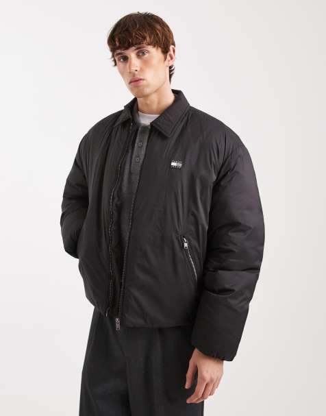 Tommy Jeans – Czarna ocieplana kurtka bomberka z kołnierzem - view 1