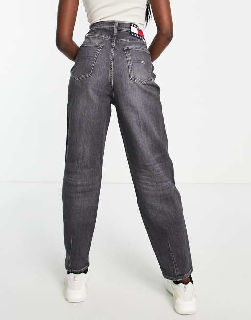 Tommy Jeans – Czarne jeansy z balonowymi nogawkami i efektem sprania, 2 z 4
