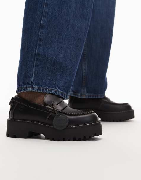 Tommy Jeans – Czarne loafersy na grubej podeszwie - view 1