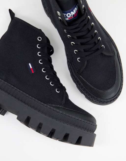 Tommy Jeans – Czarne sznurowane buty z logo z flagą, 2 z 4