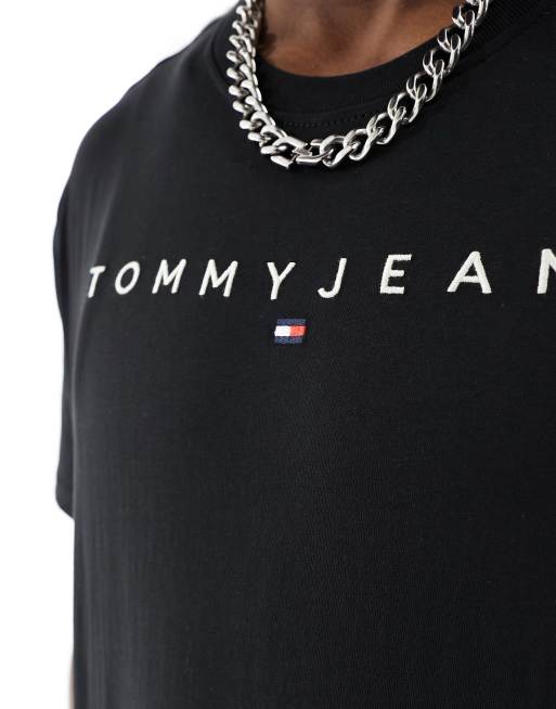 Tommy Jeans – Czarny T-shirt o regularnym kroju z logo, 2 z 4