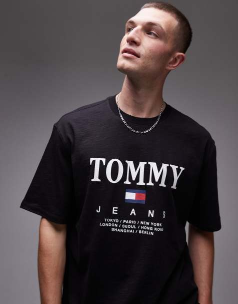 Tommy Jeans large font graphic t-shirt in black
