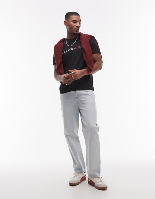 Tommy Jeans – Czarny T-shirt z grafiką z logo, 2 z 4