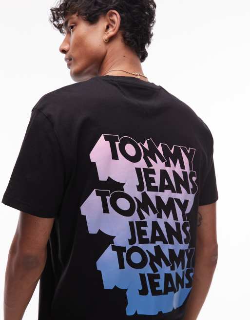 Tommy Jeans – Czarny T-shirt z nadrukiem na plecach, 3 z 4