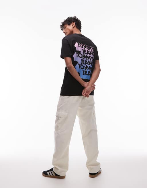 Tommy Jeans – Czarny T-shirt z nadrukiem na plecach, 4 z 4
