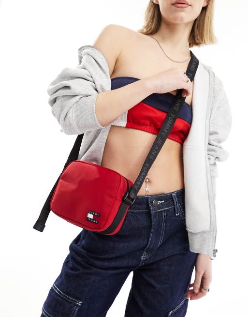 Tommy Jeans – Czerwona codzienna torebka crossover