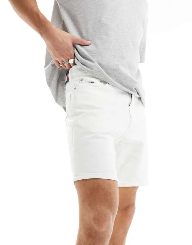 Tommy Jeans - dad shorts in white wash