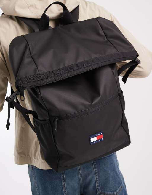 Tommy Jeans - Dagelijkse tech rugzak met oprolbare bovenkant in zwart , 4 van 4