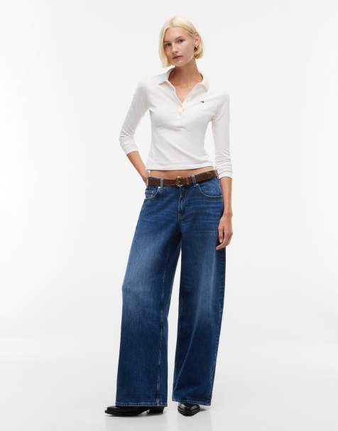 Tommy Jeans Daisy low rise loose fit jeans in dark wash - view 1