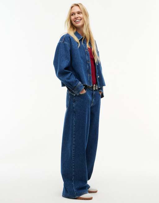 Tommy Jeans Daisy Low-Rise Loose Jeans mit Nadelstreifen in Dunkelblau, 3 von 7