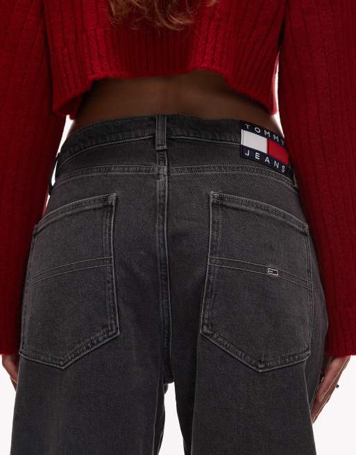 Tommy Jeans – Daisy – Obszerne jeansy z obniżonym stanem w spranym czarnym kolorze, 4 z 5