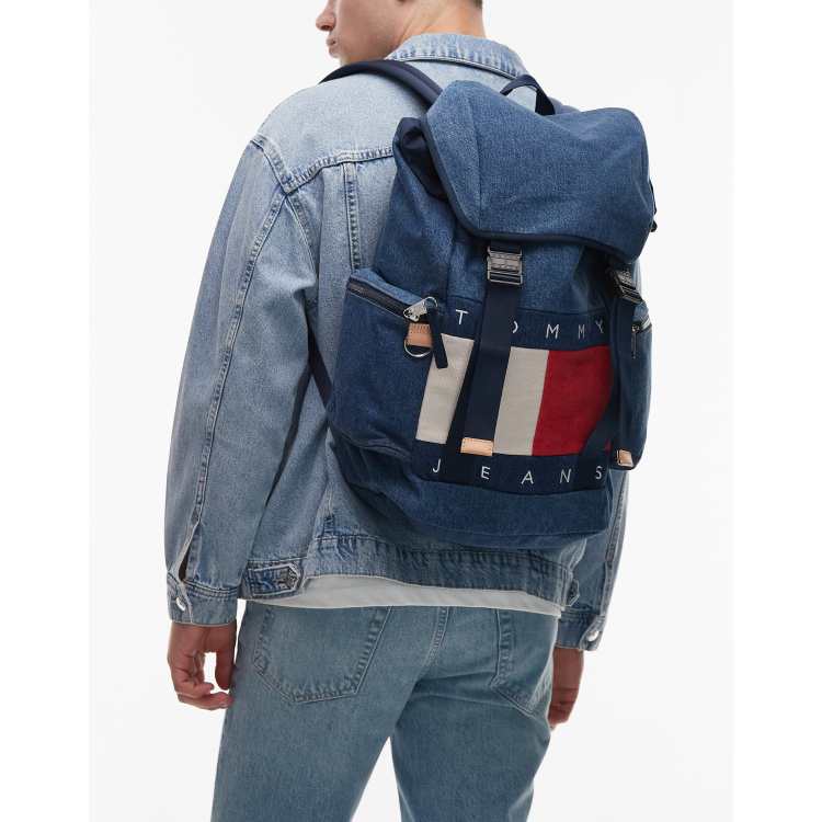 Denim Backpack Tommy Hilfiger Light Blue Bag Backpacks Tommy Jeans