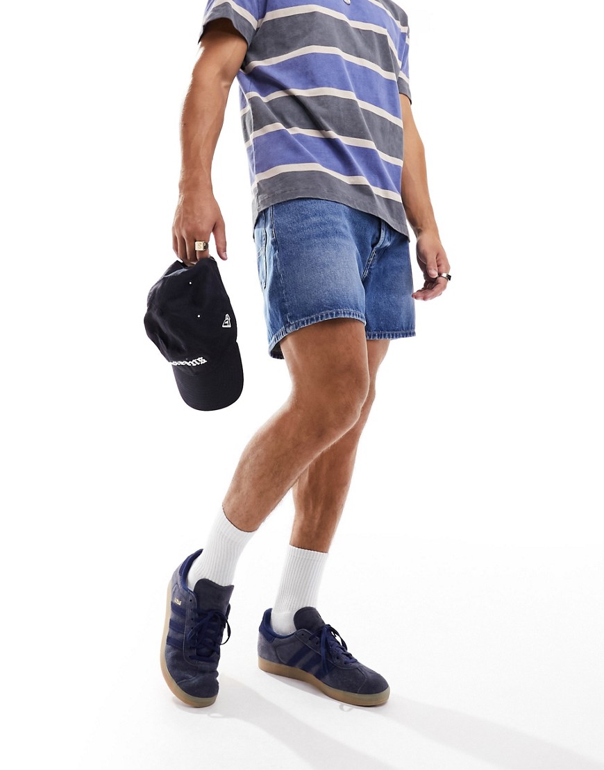Tommy Jeans denim beach shorts in dark wash-Blue