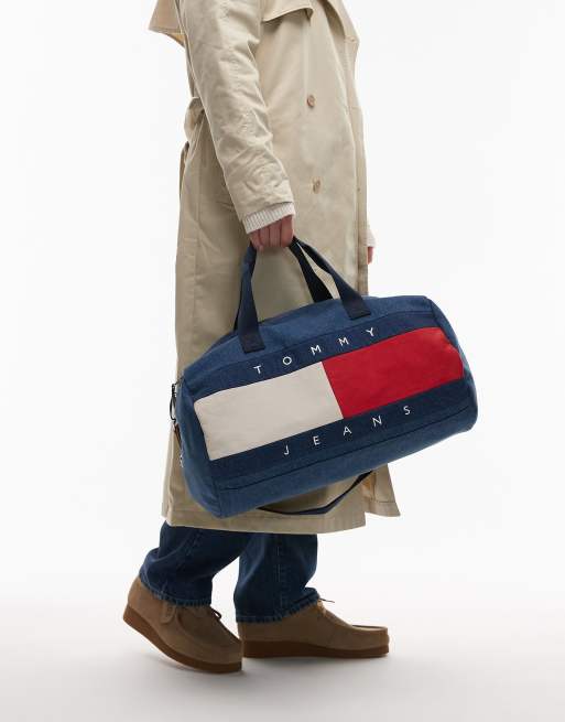 Tommy Jeans – Denim-Beuteltasche in mittelblauer Waschung, 2 von 4