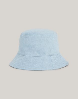 Tommy Jeans Denim Bucket Hat in Blue Grey