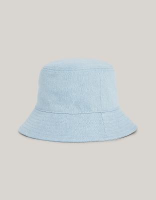 Tommy Jeans Denim Bucket Hat in Blue Grey