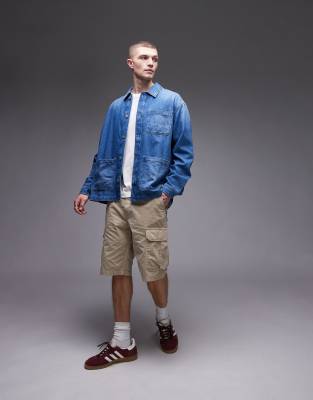 Tommy Jeans Denim Chore Jacket In Blue