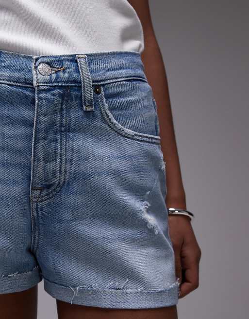 Tommy Jeans denim micro shorts in light blue, 5 of 5