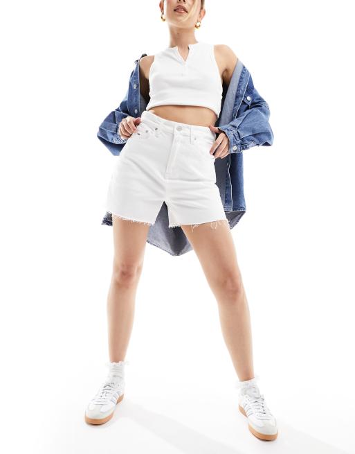 Tommy Jeans - Denim mom short met ultra hoge taille in witte wassing, 5 van 5