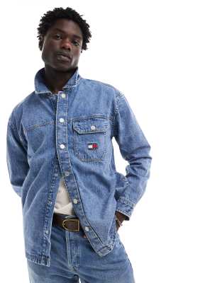 Tommy Jeans Denim Overshirt In Blue