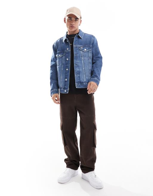 Tommy Jeans - Denim truckerjack in mid-wash blauw, 3 van 4