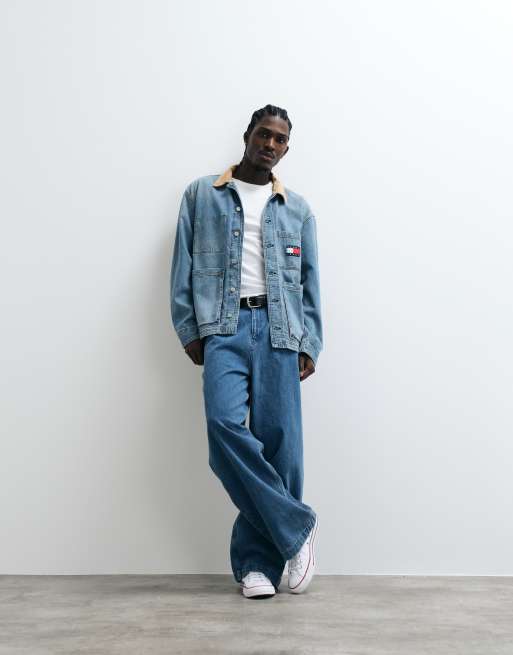 Tommy Jeans denim utility jacket in mid wash blue, 2 of 5