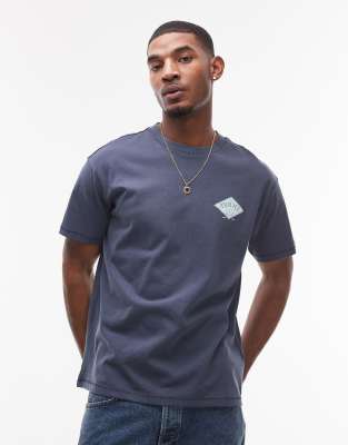 Tommy Jeans Diamond Backprint Graphic T-shirt In Navy