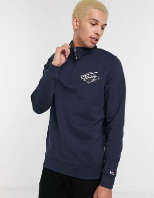 tommy jeans half zip sweatshirt