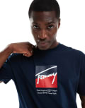 [Tommy Jeans] Tommy Jeans DNA box logo t-shirt in navy S Navy
